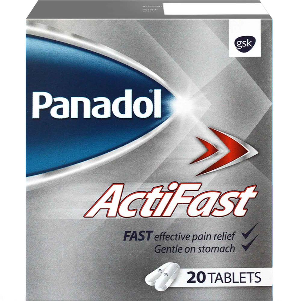 Back Image for Panadol Actifast Tablets 20's