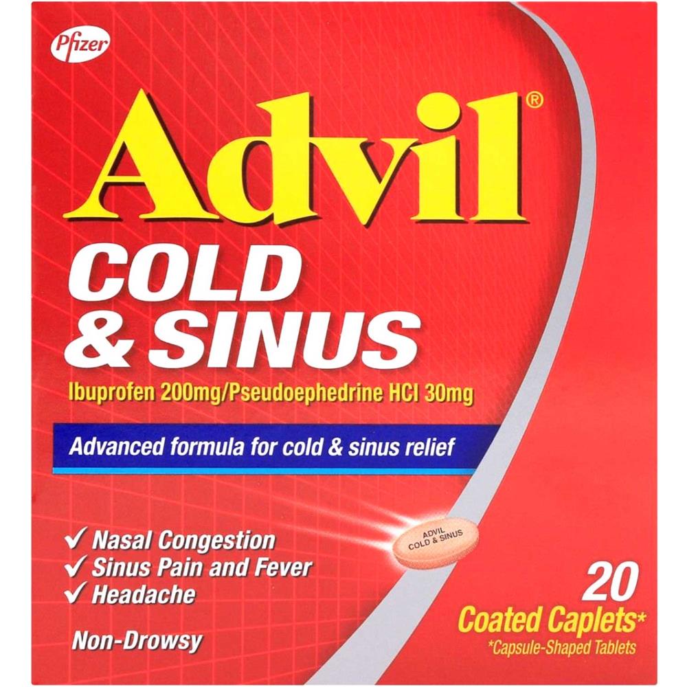Back Image for Advil Cold & Sinus Tablets 20's