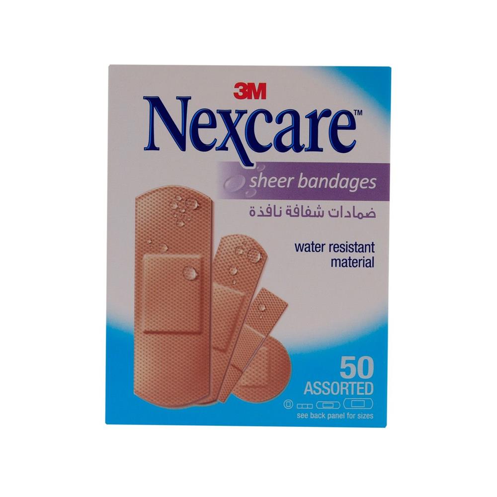 Back Image for 3m Nexcare Sheer Bandages Assorted 50's