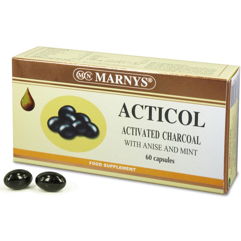 Marnys Acticol Activated Charcoal Capsules 60's