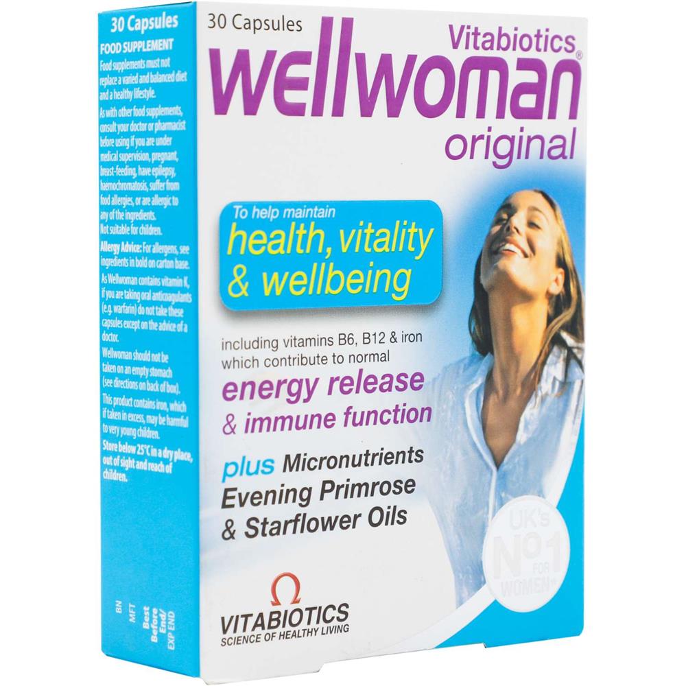 Back Image for Vitabiotics Wellwoman Capsules 30's
