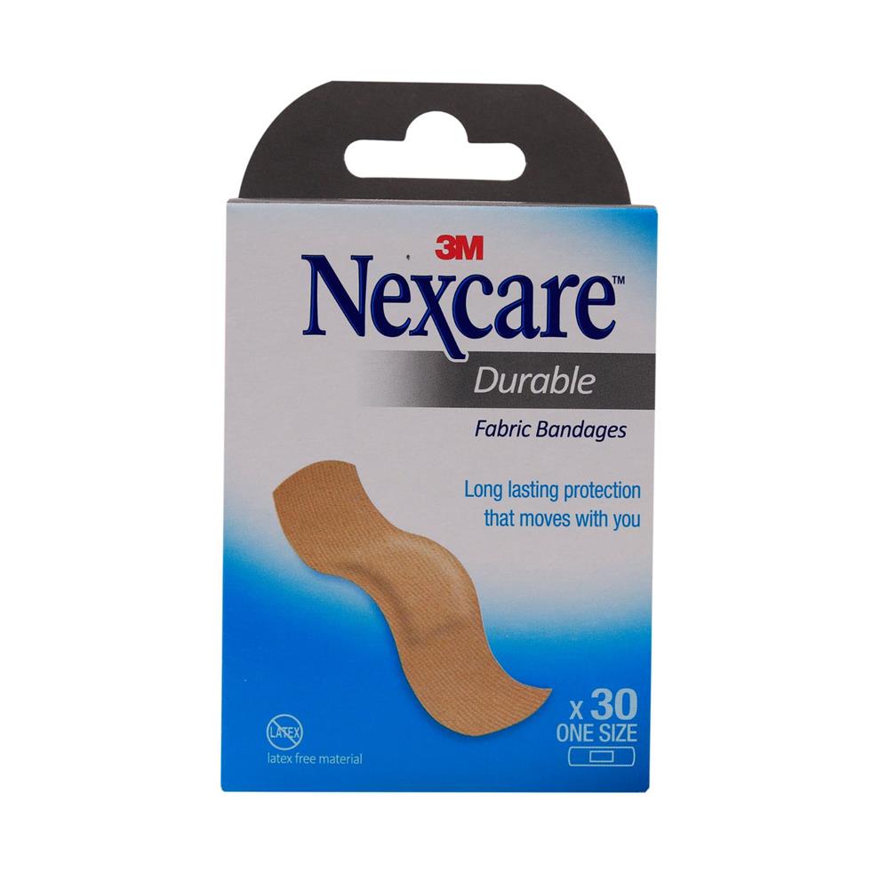 Back Image for 3M Nexcare Heavy Duty Fabric Bandages Assorted 30's
