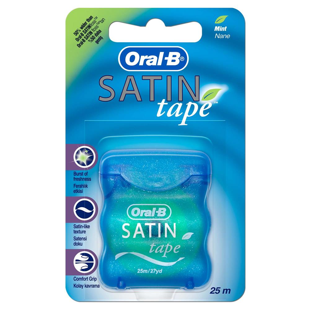 Back Image for Oral-B Satin Floss Mint Tape 25m