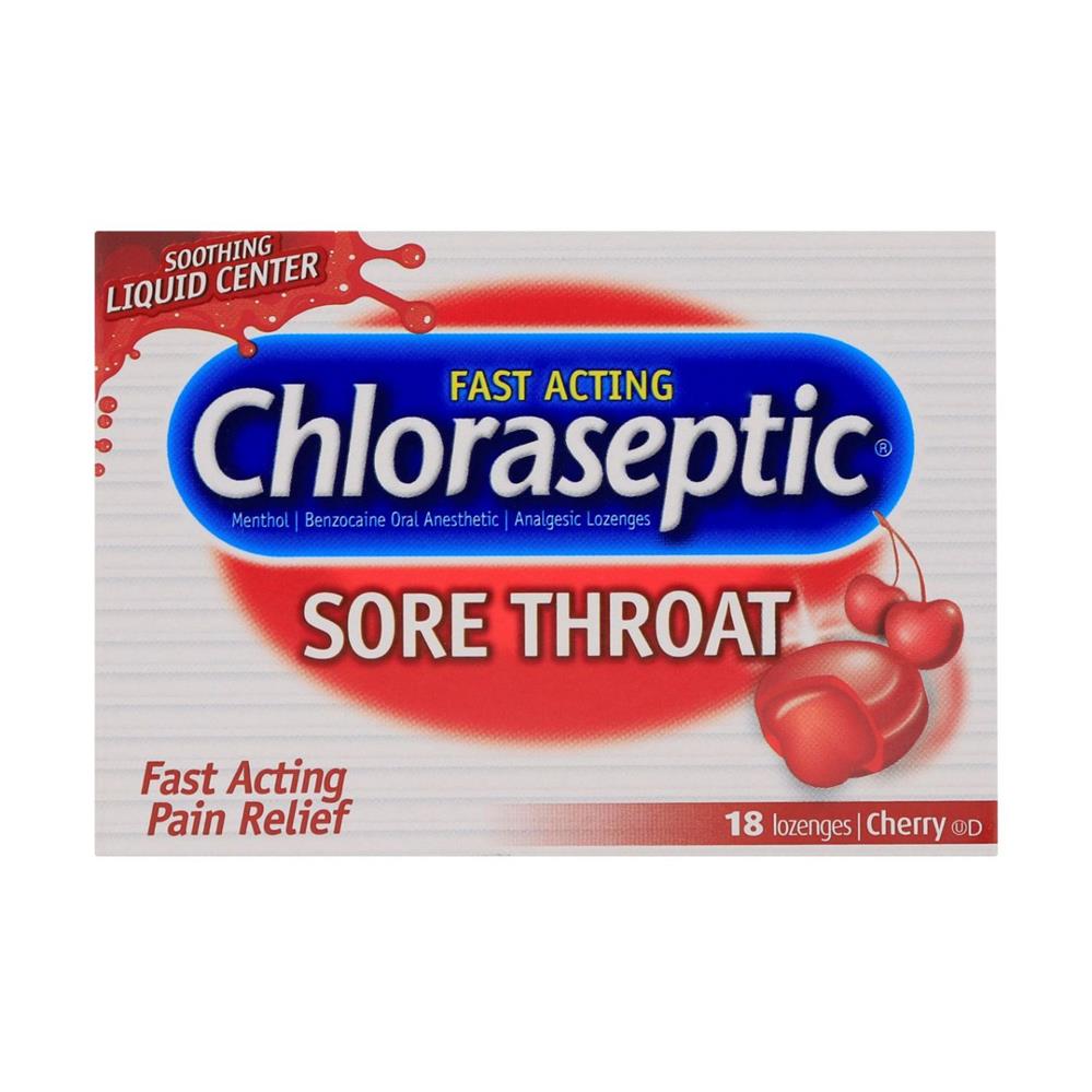 Back Image for Chloraseptic Cherry Lozenges 18's