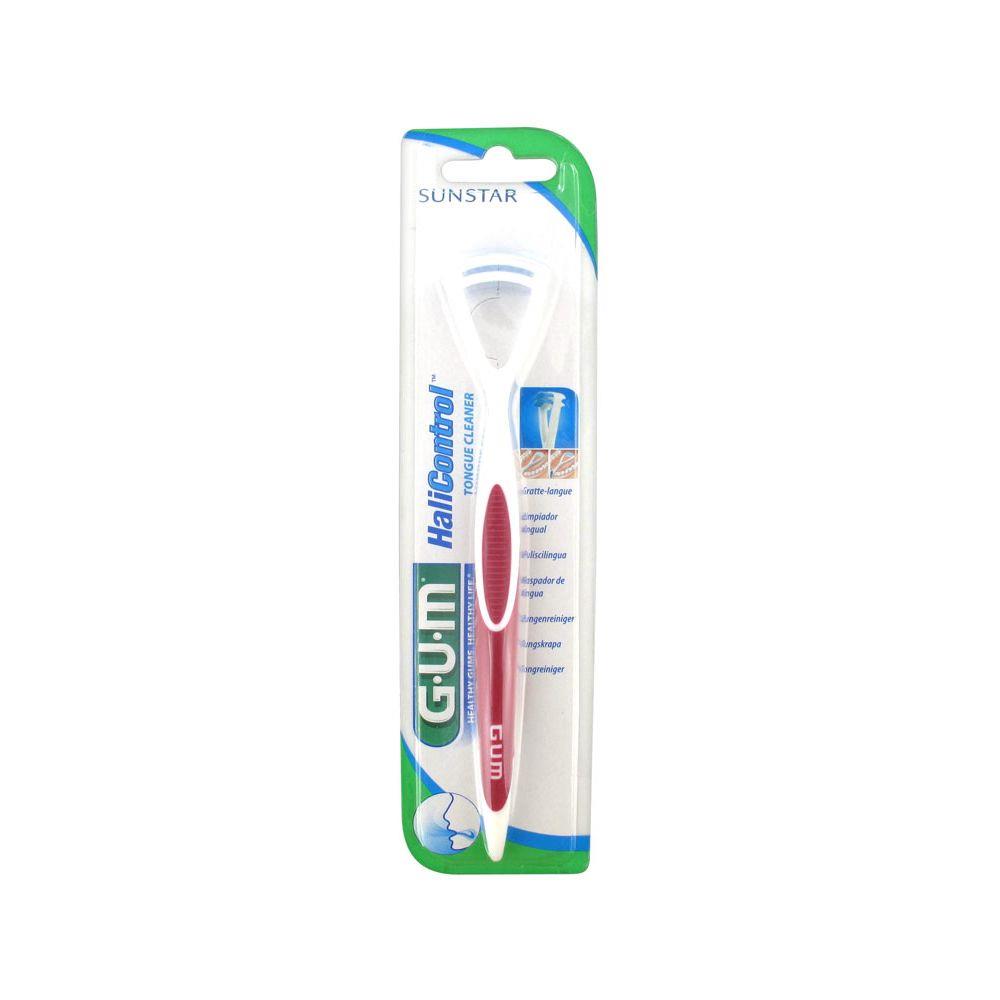 Back Image for Gum Tongue Cleaner Halicontrol Dual Action Red