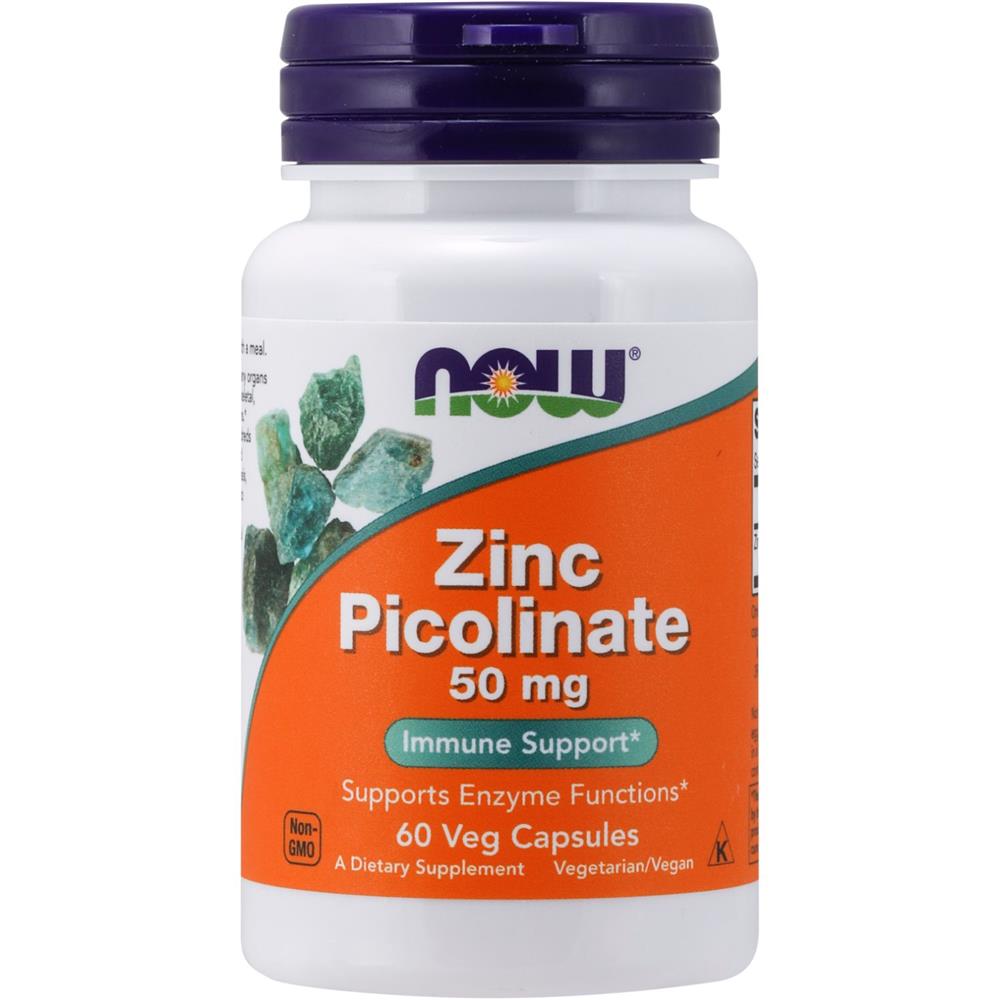 Back Image for Now Zinc Picolinate 50mg Capsules 60's