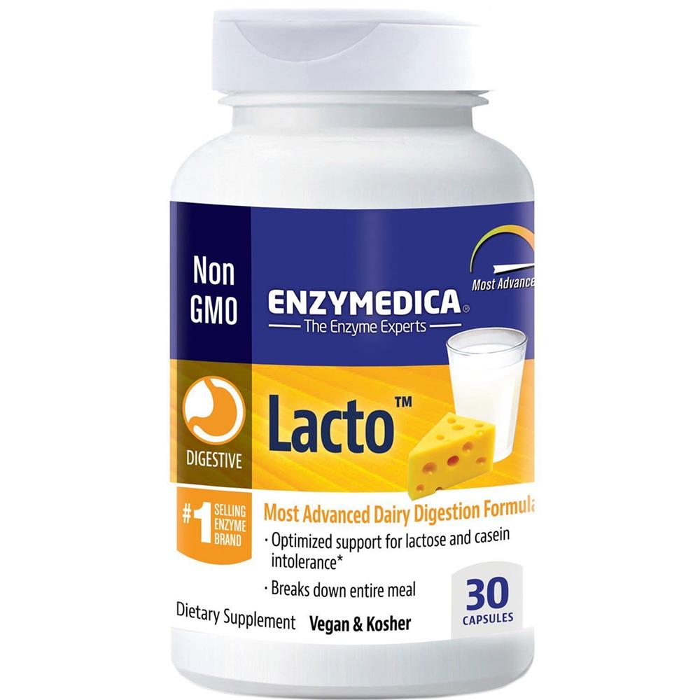 Back Image for Enzymedica Lacto Most Advanced Dairy Digestion Formula Capsules 30's