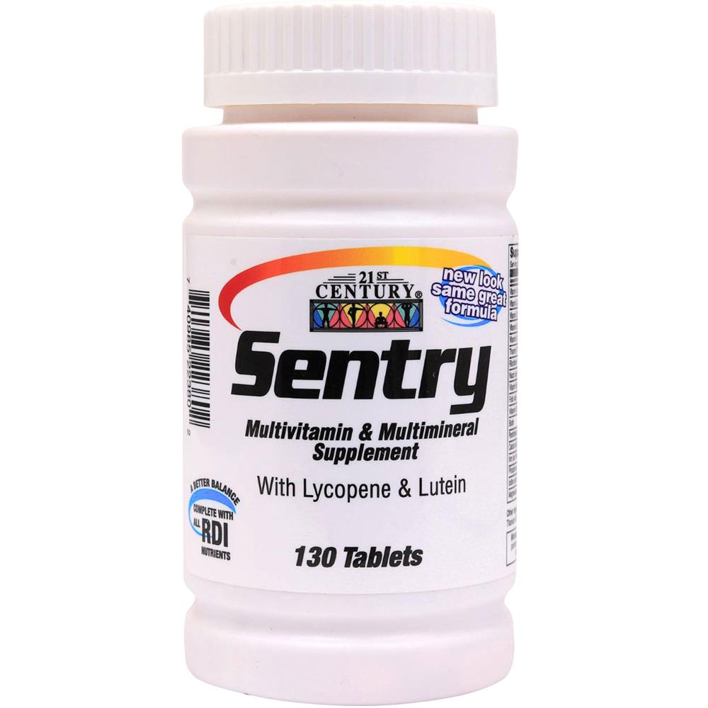 Side Image for 21st Century Sentry Multivitamin & Multimineral Supplement Tablets 130's