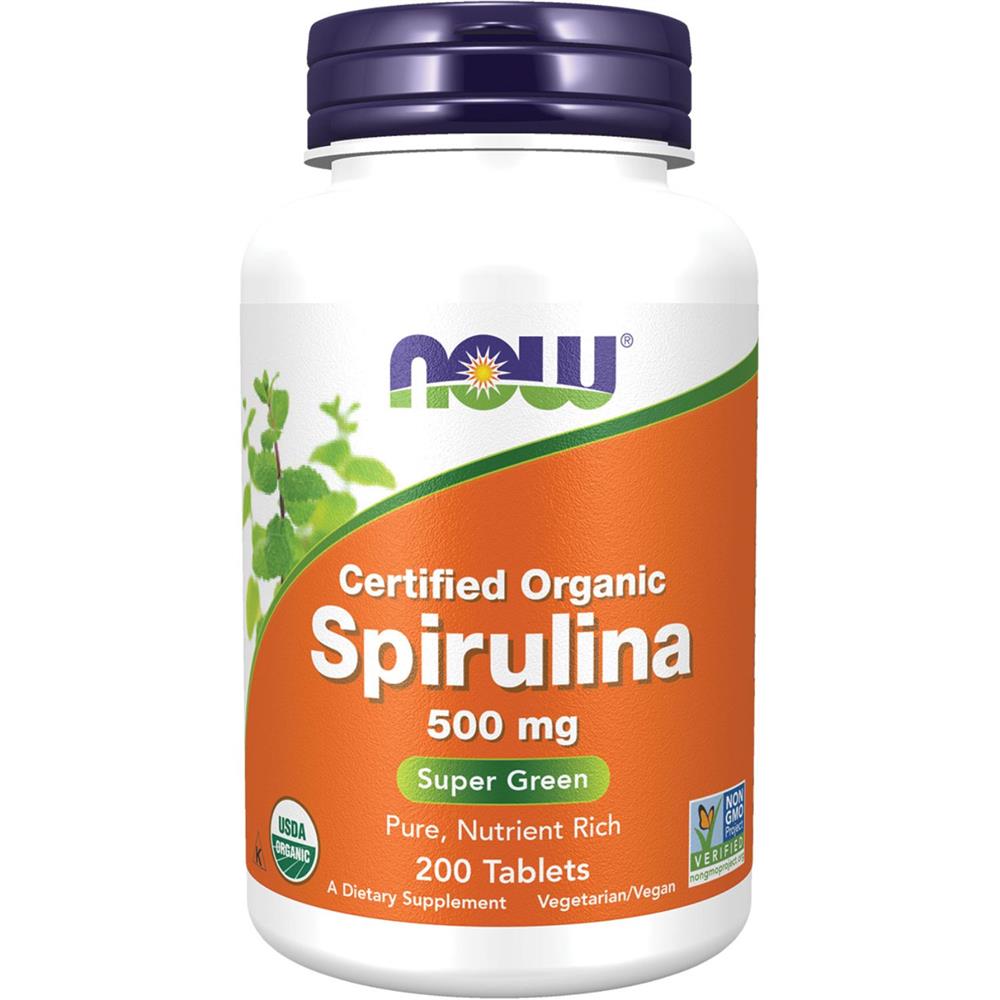 Back Image for Now Certified Organic Spirulina Tablets 200's