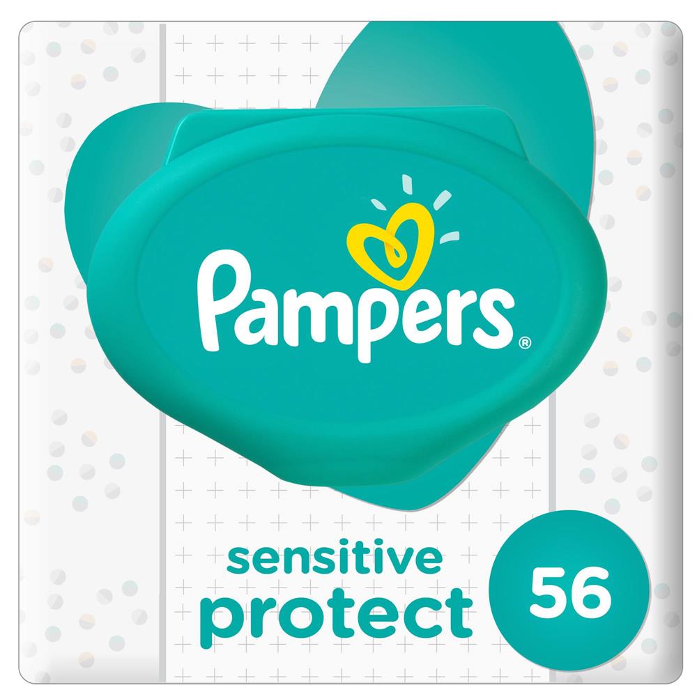 Back Image for Pampers Sensitive Protect Baby Wipes 56's