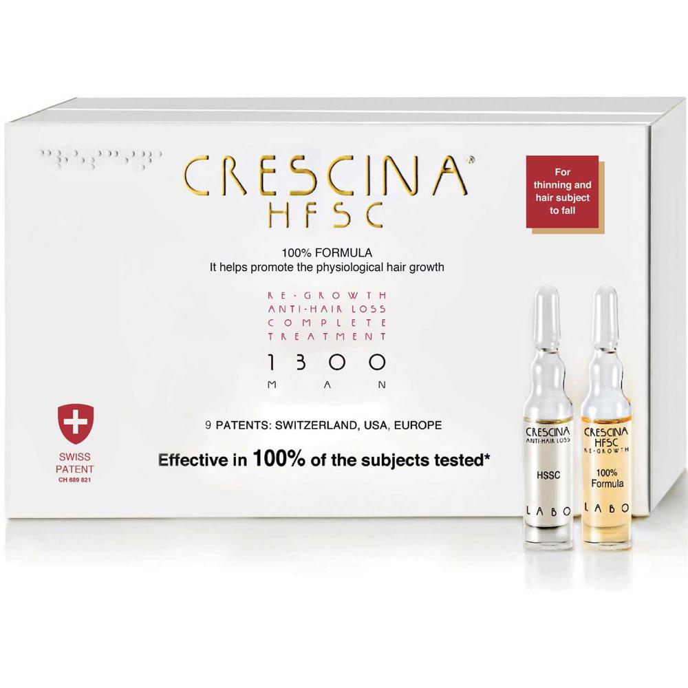 Side Image for Crescina HFSC 100% Complete Treatment 1300 Man Vials 10+10's