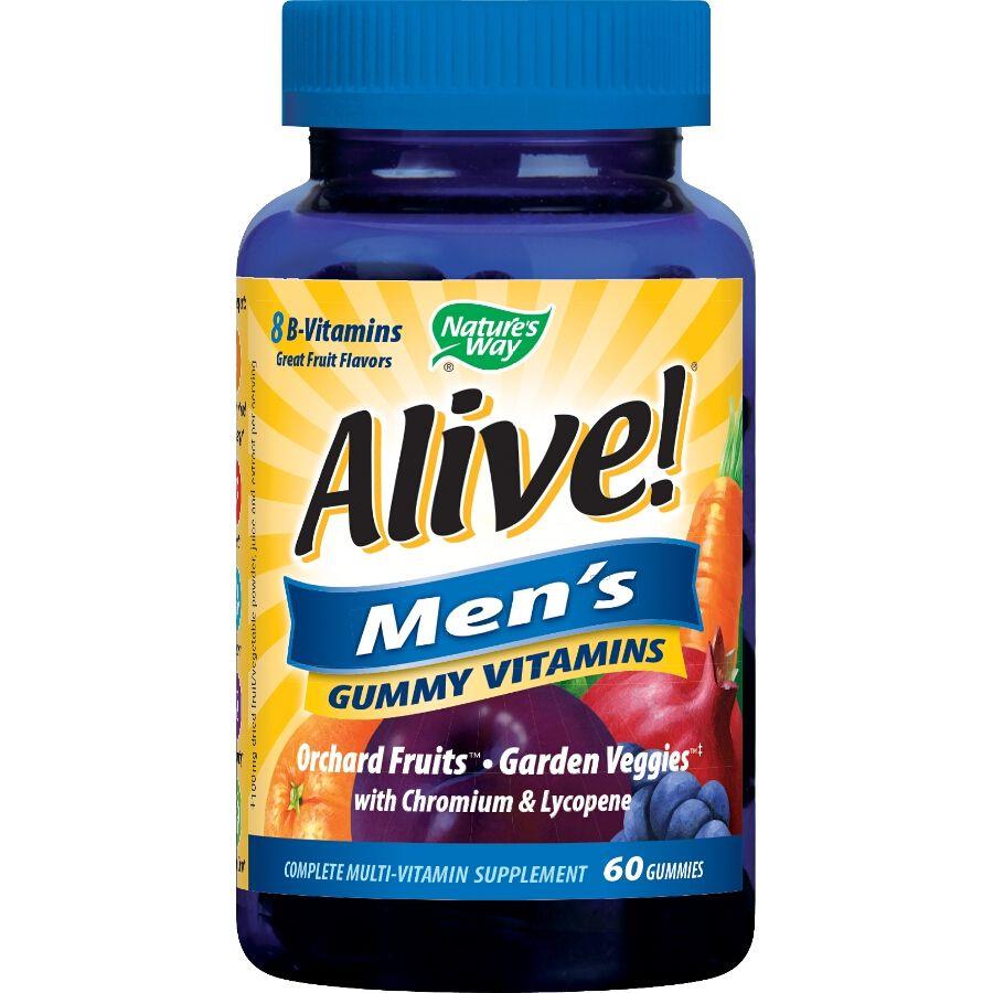 Back Image for Nature's Way Alive Men's Gummy Vitamins Great Fruit Flavors Gummies 60's