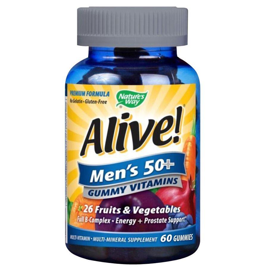 Product Image for Nature's Way Alive Men's 50+ Gummy Vitamins Great Fruit Flavors Gummies 60's