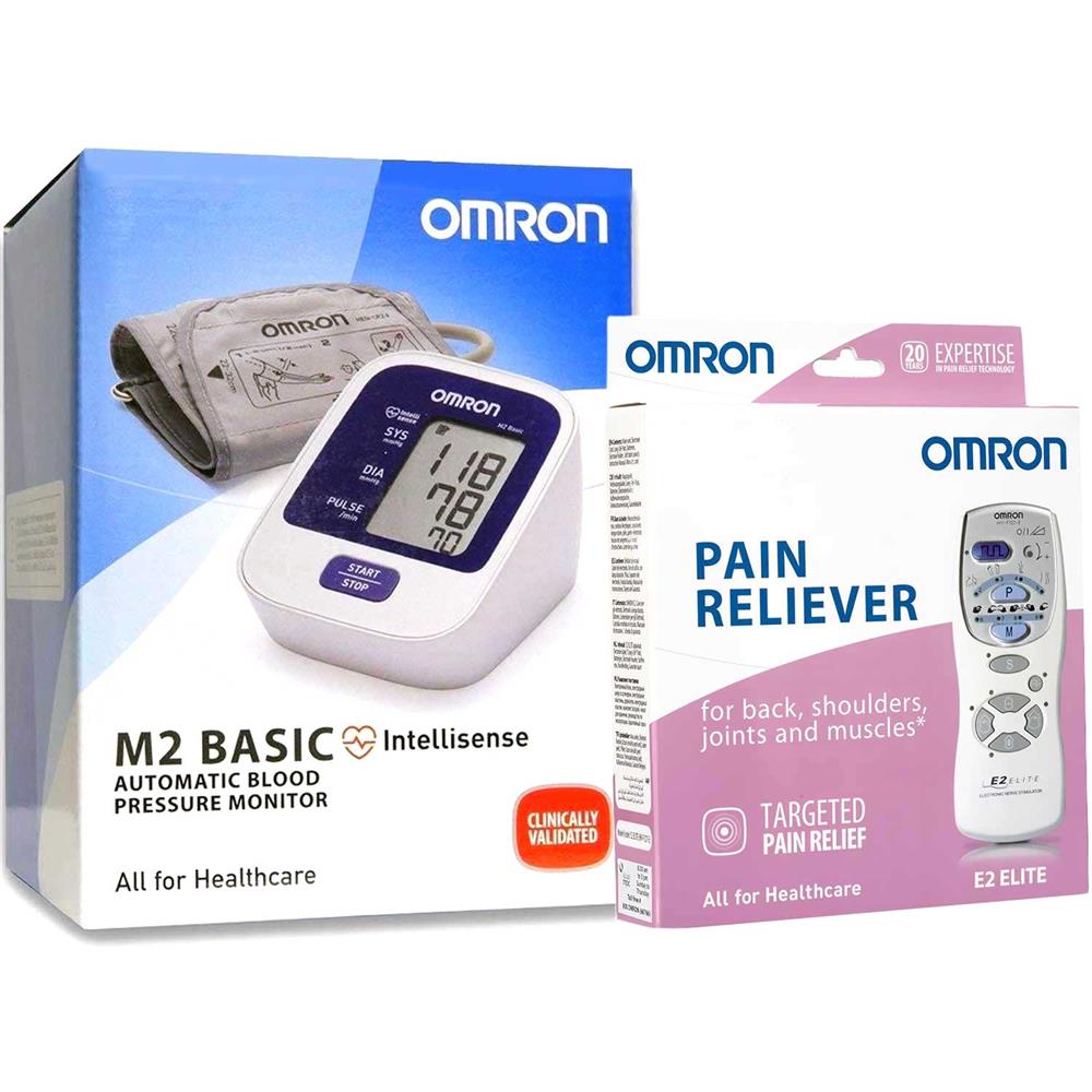 Buy Omron M2 Basic Blood Pressure Monitor & Pain Reliever E2 Online in