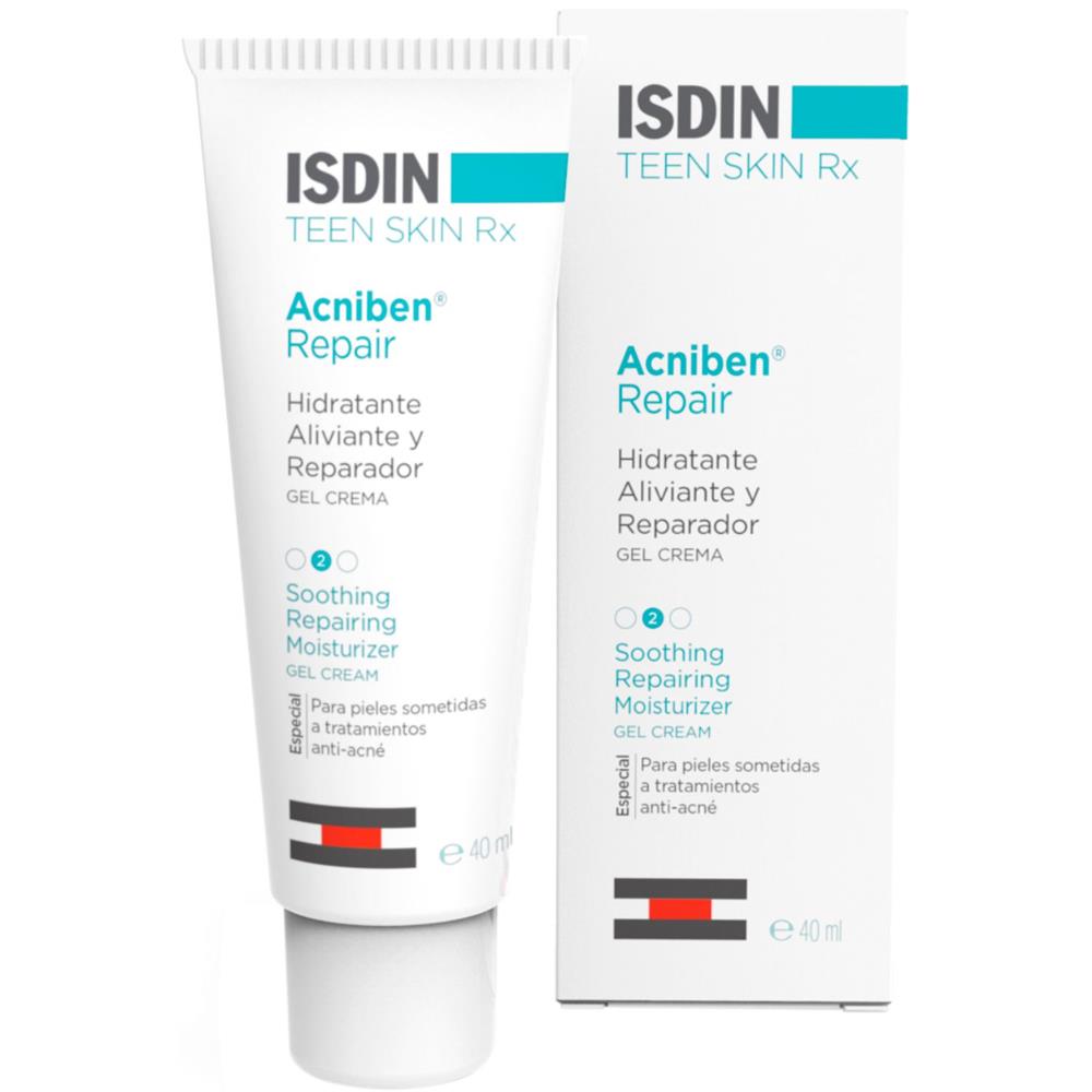 Isdin Teen Skin Rx Acniben Repair Gel Cream, Soothing Repairing Moisturizer 40ml