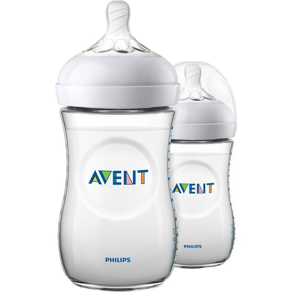 Back Image for Philips Avent Natural Feeding Bottle 260ml 2's
