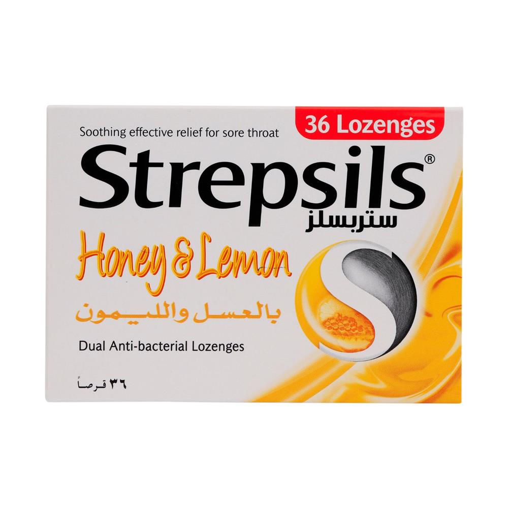 Back Image for Strepsils Honey & Lemon Lozenges 36's