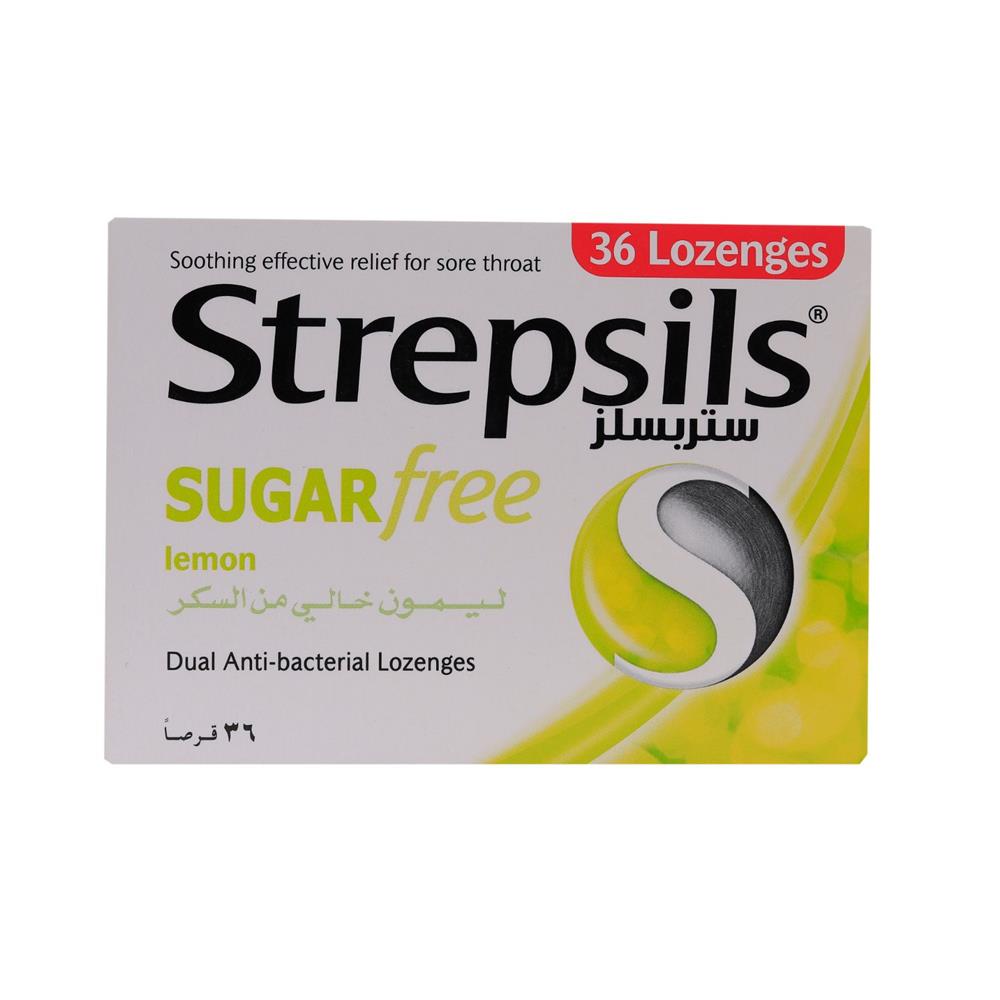 Back Image for Strepsils Lemon Sugar Free Lozenges 36's