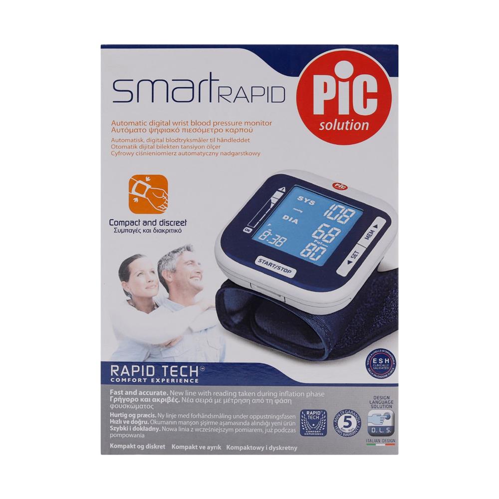 Back Image for Pic Solution Smart Rapid Automatic Wrist Blood Pressure Monitor 