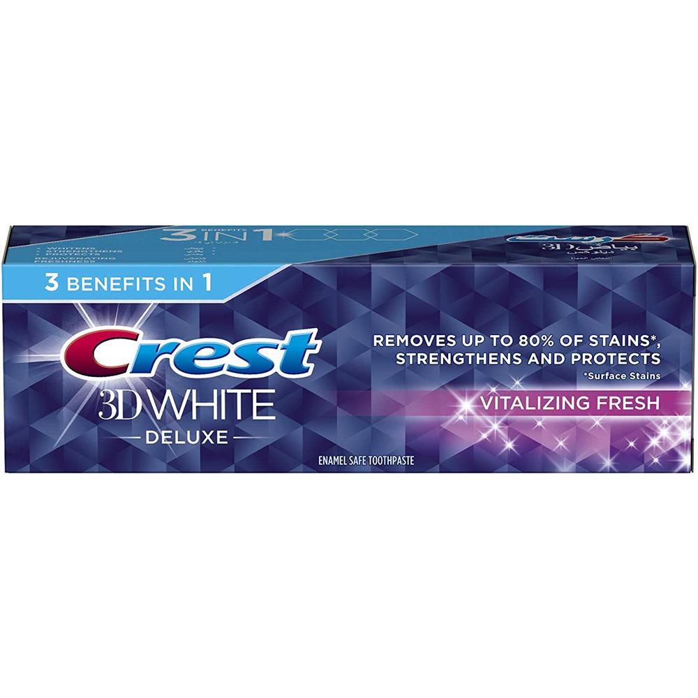Back Image for Crest 3D White Deluxe Vitalizing Fresh Toothpaste 75ml