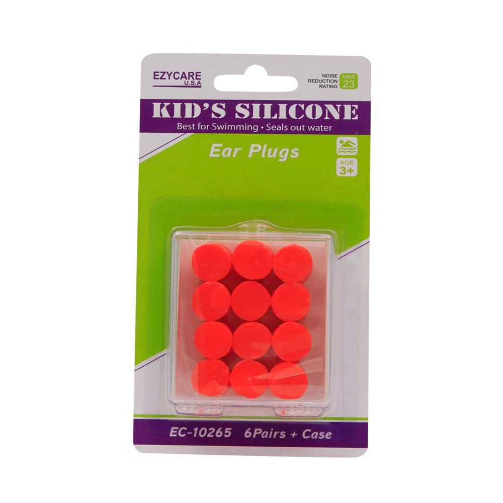 Back Image for Ezycare Kids Silicone Ear Plugs Pairs 6's