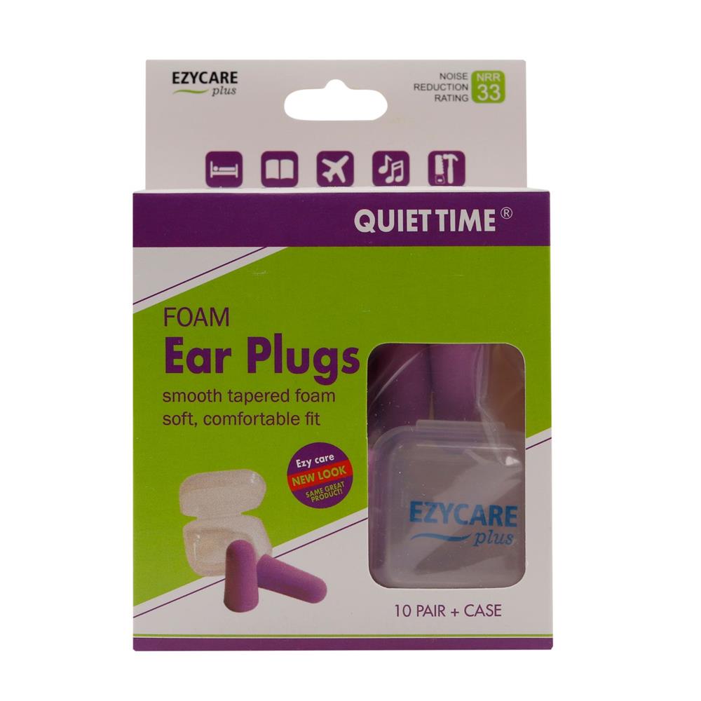 Back Image for Ezycare Plus Quiet Time Foam Ear Plugs Pair 10's