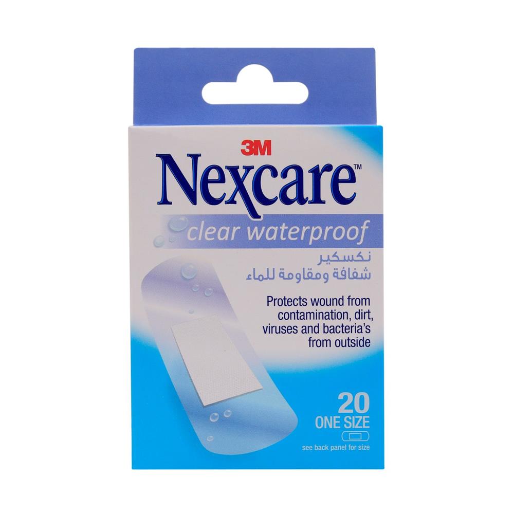 Back Image for 3M Nexcare Waterproof Clear Bandages 20's