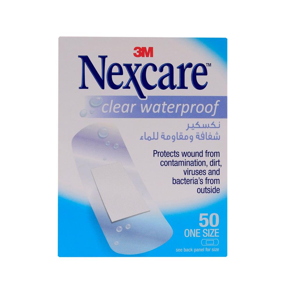 Back Image for 3M Nexcare Clear Waterproof Bandage 50's