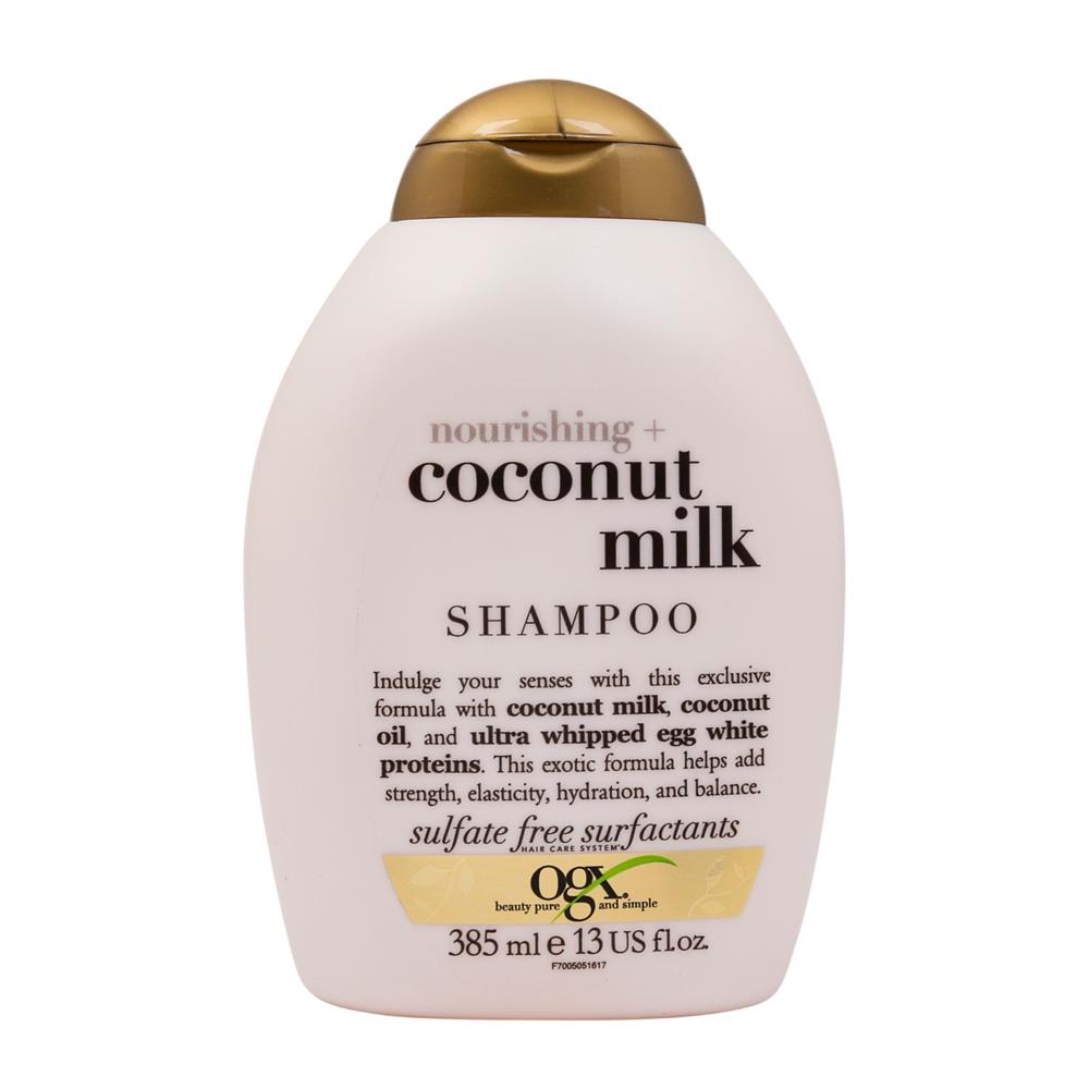 Back Image for Ogx Nourishing Coconut Milk Shampoo 385ml