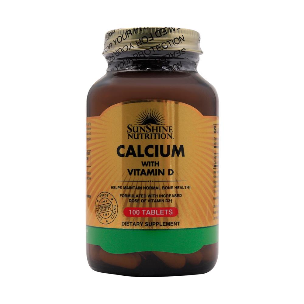 Buy SunShine Nutrition Calcium With Vitamin D Tablets 100's Online in the UAE BinSina Pharmacy