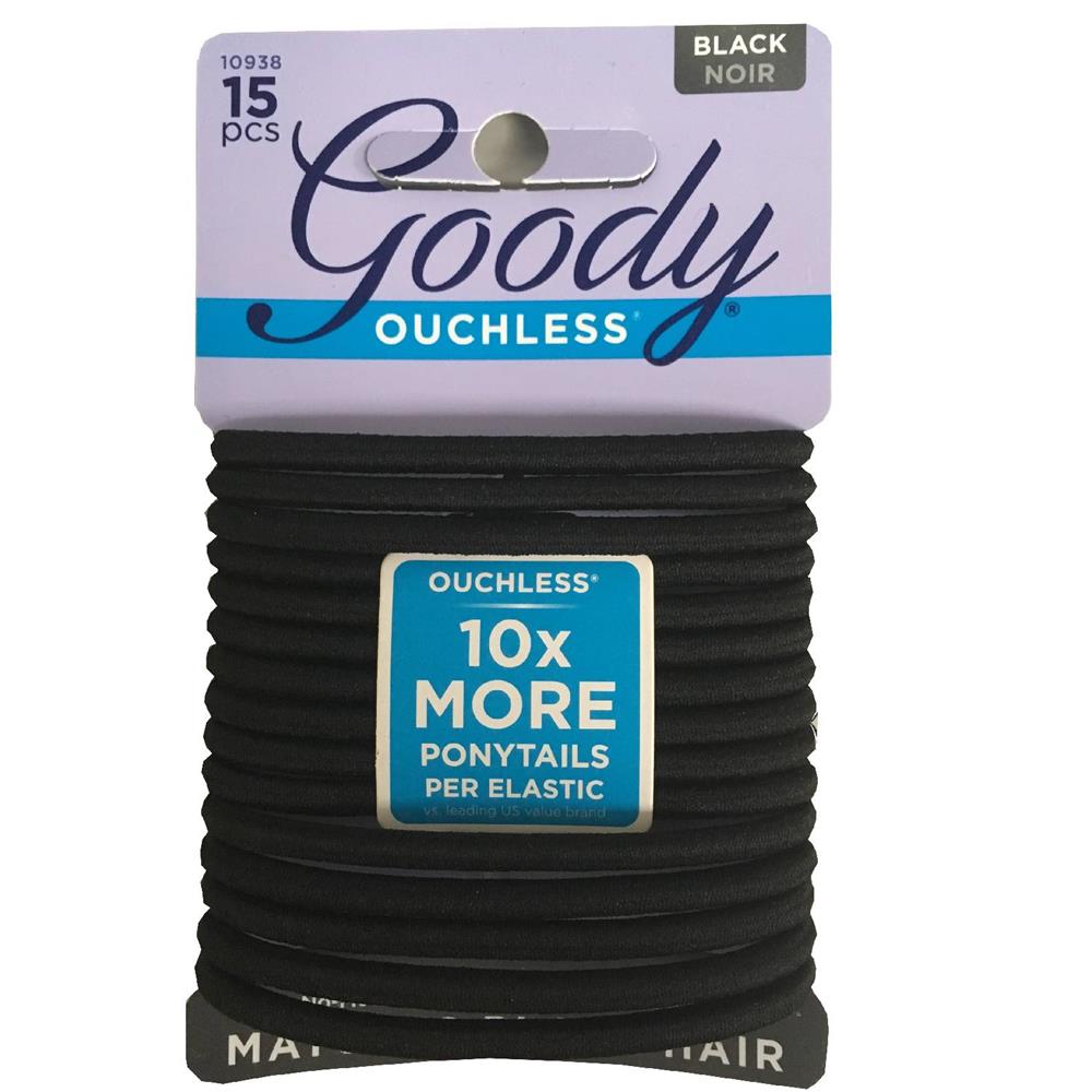 Back Image for Goody Ouchless Braided Elastics Black 15's