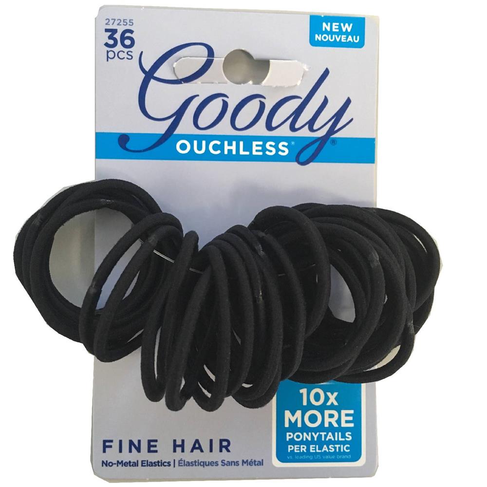 Back Image for Goody Ouchless Black 2mm Elastics 36's
