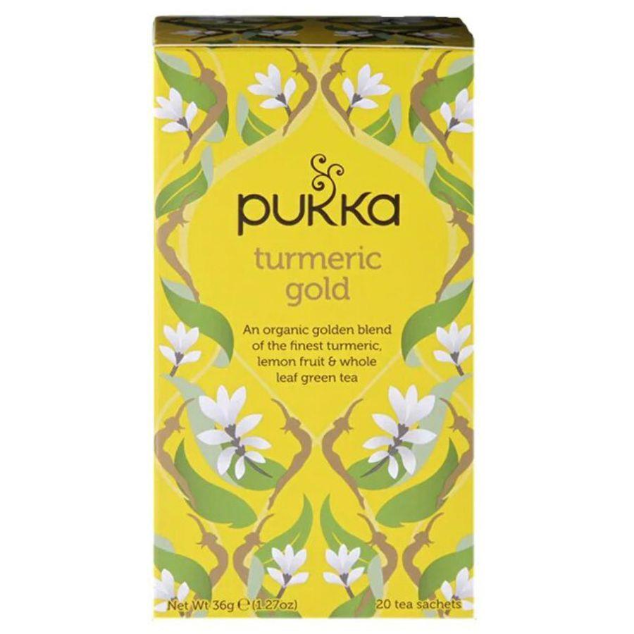Pukka بوكا شاي أعشاب الكركم العضوي الذهبي 36غ
