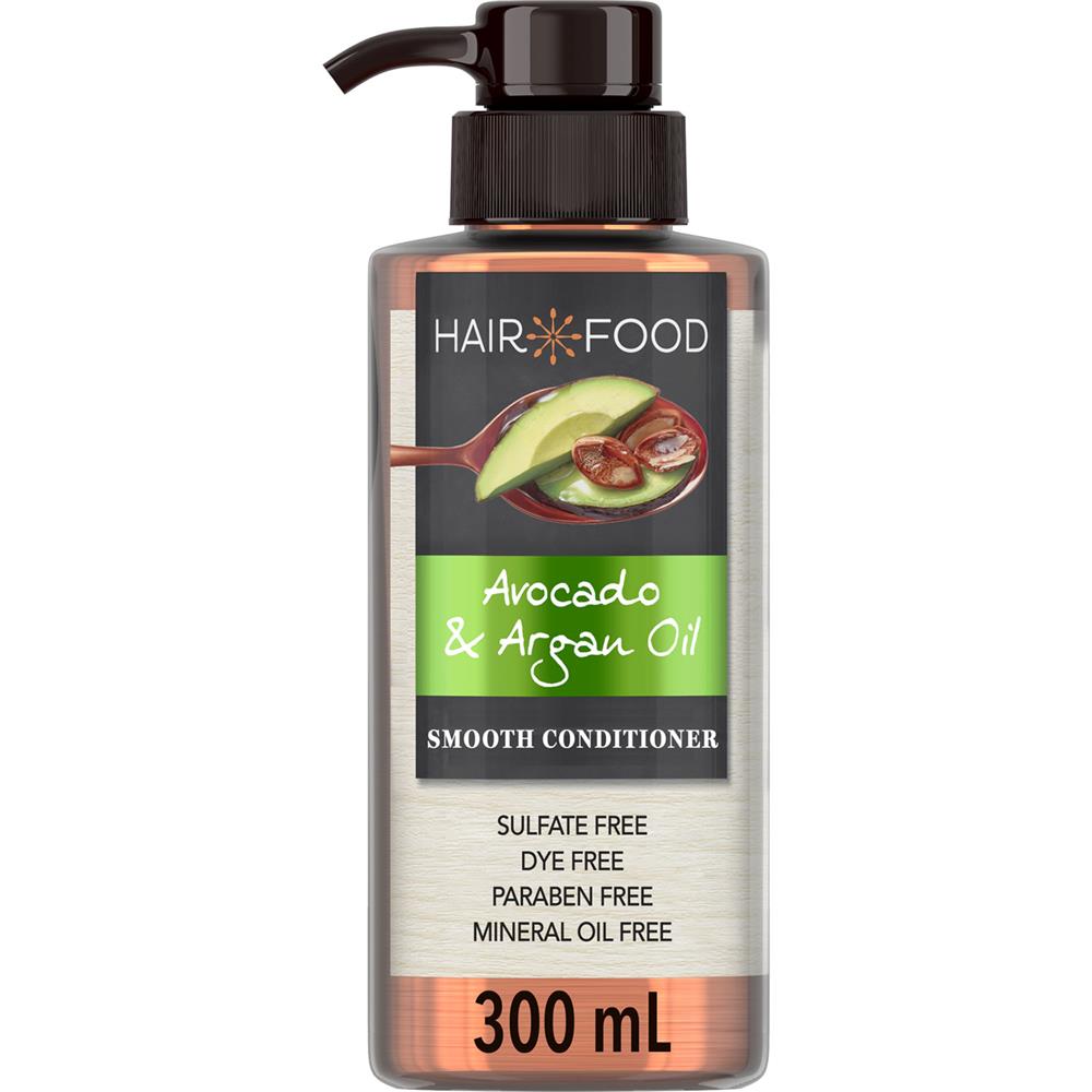 Hair Food Sulfate Free Conditioner, Dye Free Smoothing Treatment with Argan Oil and Avocado 300ml