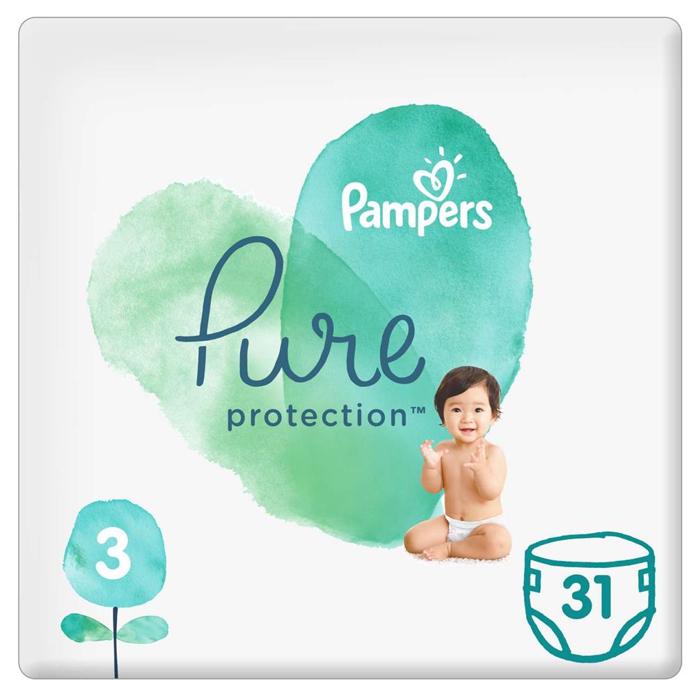 Back Image for Pampers Pure Protection Diapers Size 3 6-10kg 31's