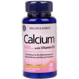 Holland & Barrett 600mg Calcium Plus Vitamin D Tablets 60's