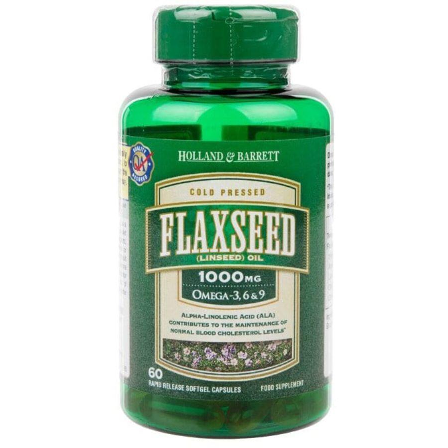Buy Holland & Barrett Flaxseed Linseed Oil 1000mg Capsules 60's Online