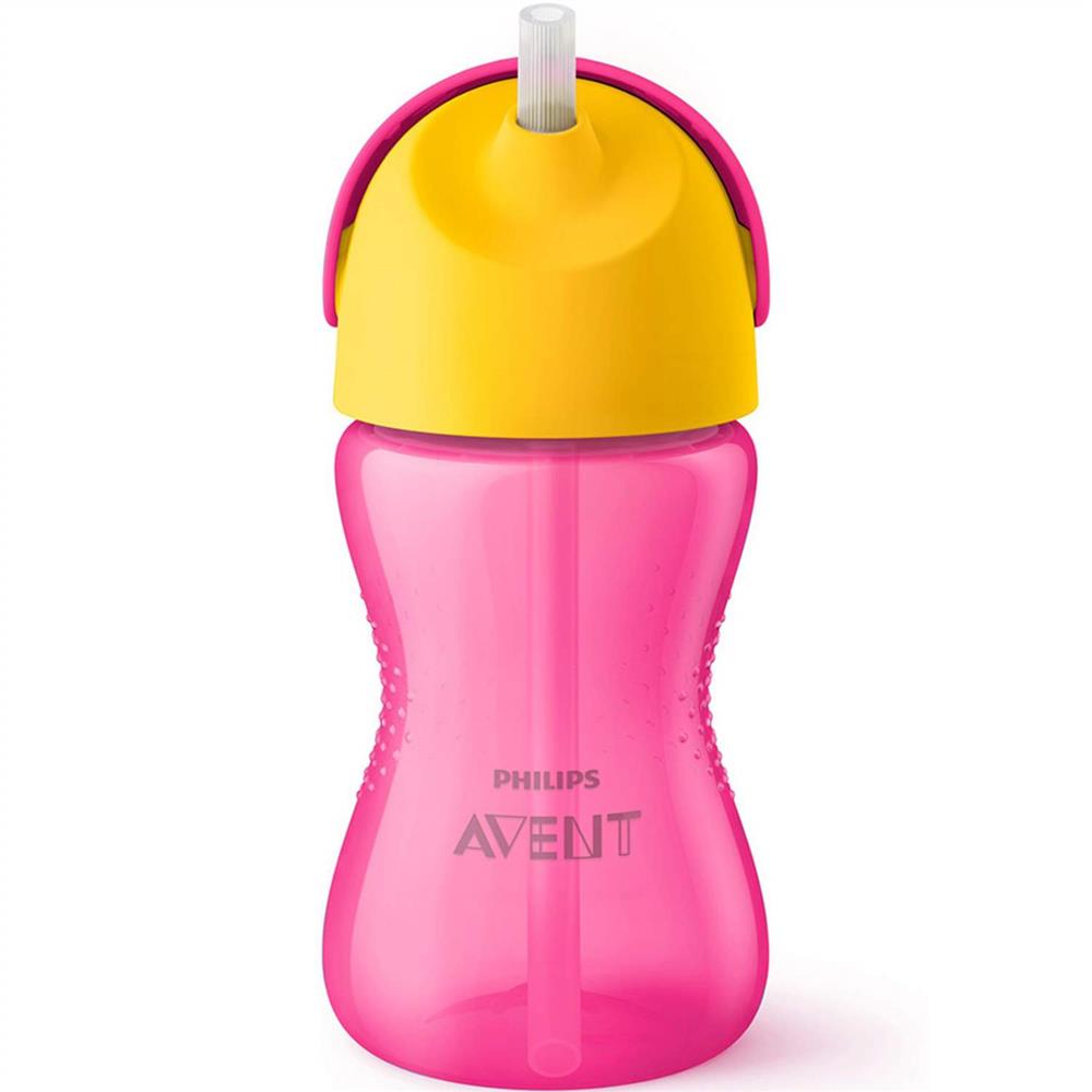 Back Image for Philips Avent Bendy Straw Cup 12m+ Boy/Girl 300ml