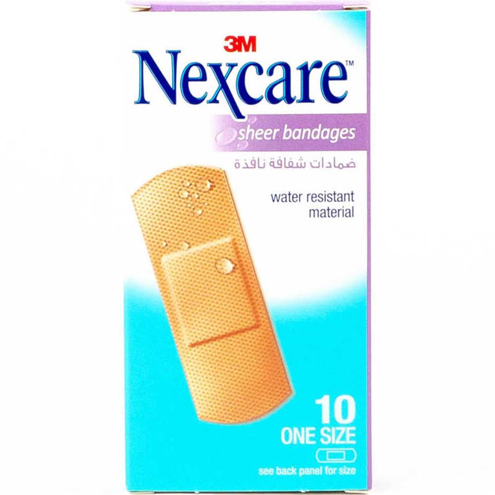 Nexcare Sheer Adhesive Bandages 10's