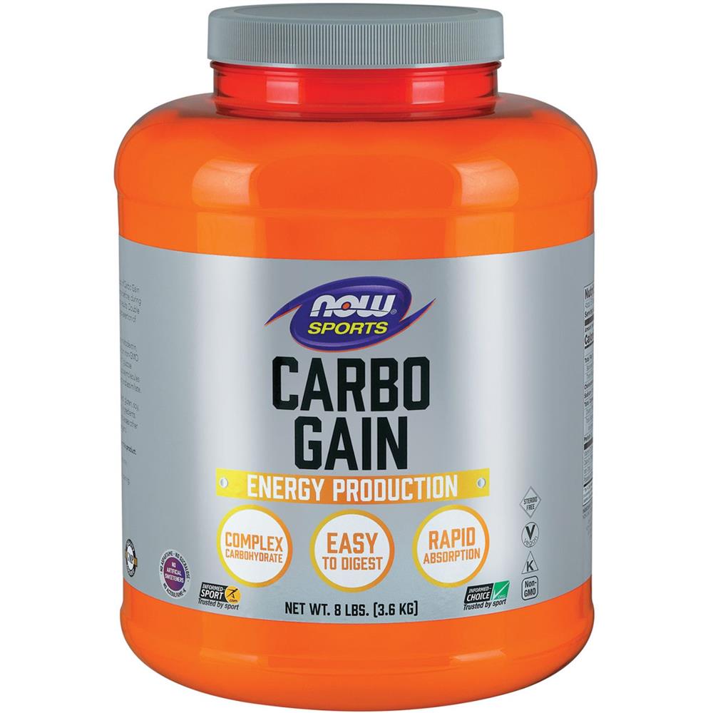 Now Sports Carbo Gain Unflavored Maltodextrin Powder For Energy Production 3.6kg