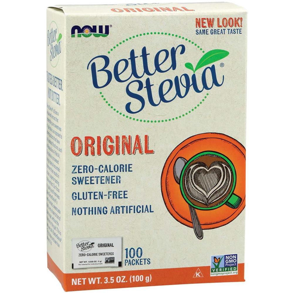 Now Better Stevia Zero-Calorie Sugar Free Stevia Sweetener, Pack of 100's