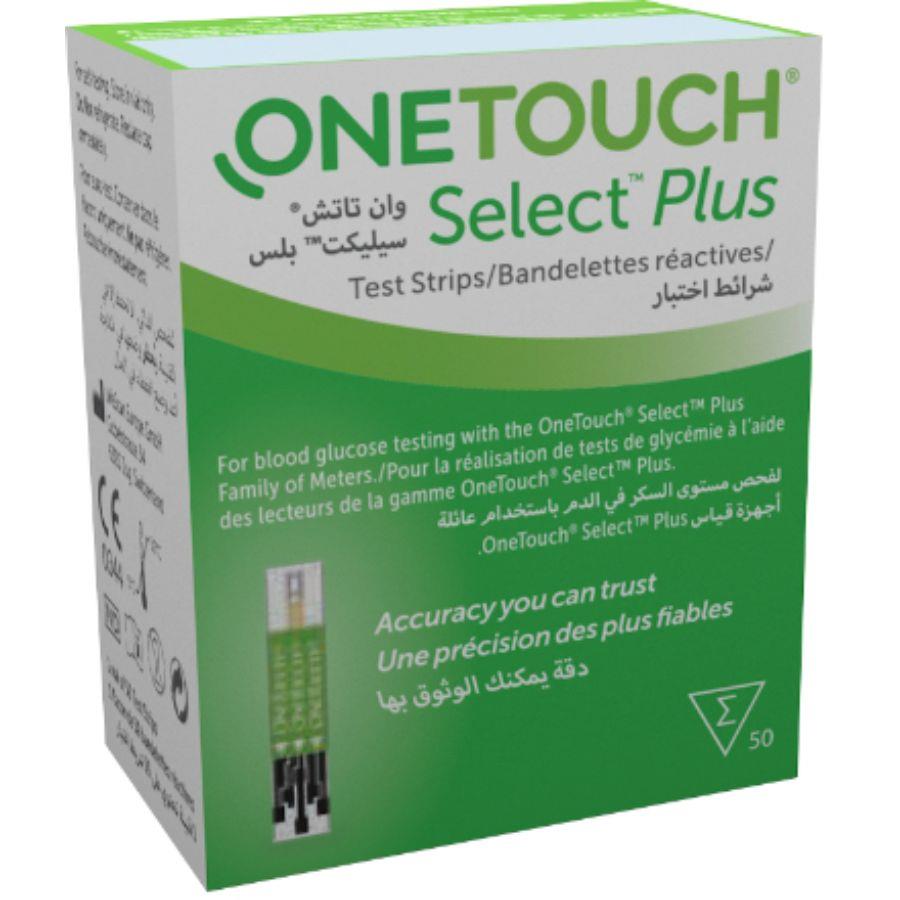 Back Image for One Touch Select Plust Test Strips 50's