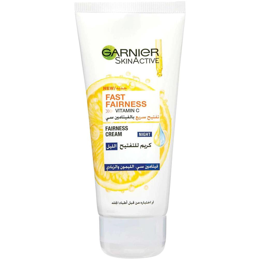 Back Image for Garnier SkinActive Fast Bright Night Cream with Vitamin C, Lemon and Yoghurt 50ml