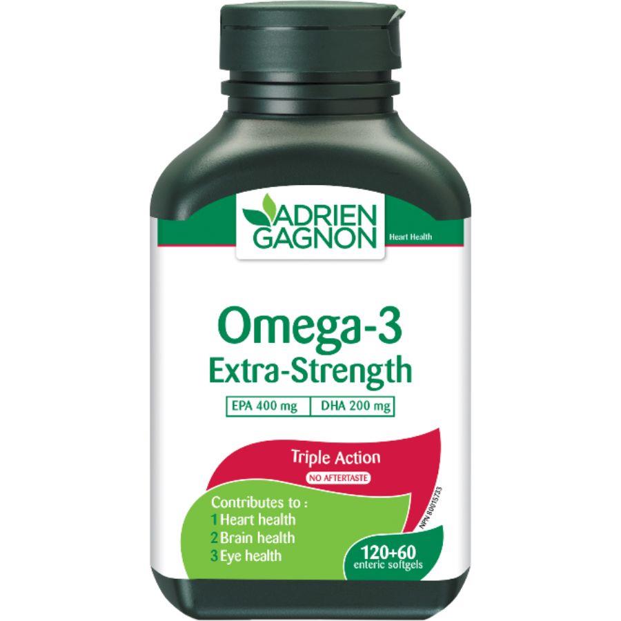 Back Image for Adrien Gagnon Omega 3 Enriched Formula 1000mg SG Capsules 40's