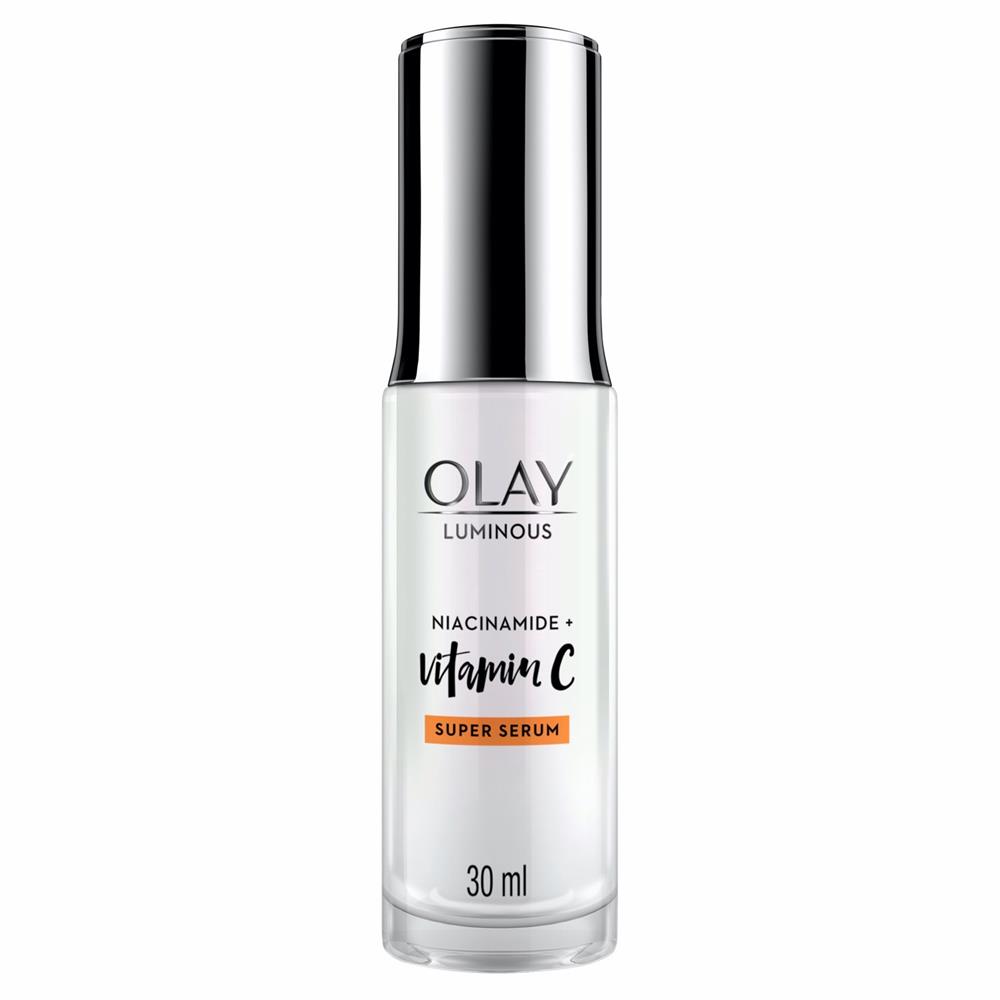 Back Image for Olay Super Serum: Luminous serum with Niacinamide + Vitamin C for Even & Glowing skin Sulphate & Parbene Free 30ml 